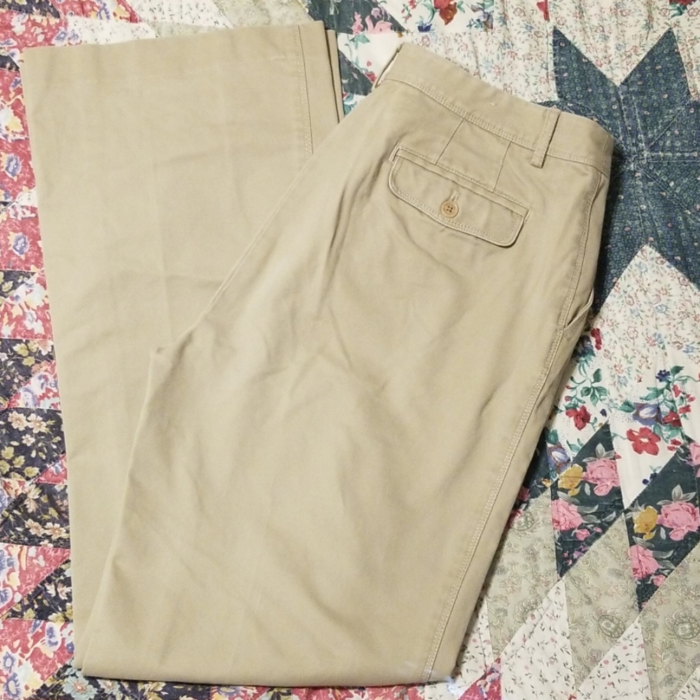 Eddie Bauer Mercer fit tan khaki dress pants 10